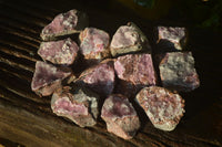 Natural Salrose Cobaltion Dolomite Specimens x 12 From Kakanda, Congo