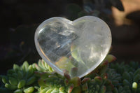 Polished Large Clear Quartz Hearts x 6 From Madagascar