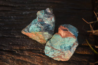 Natural Blue Shattuckite Specimens x 12 From Kaokoveld, Namibia