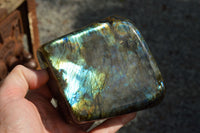 Polished Labradorite Standing Free Forms With Blue & Gold Flash  x 2 From Tulear, Madagascar - TopRock