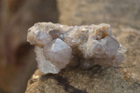 Natural Pale Spirit Quartz Clusters x 12 From Boekenhouthoek, South Africa