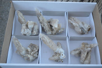 Natural Drusy Quartz Coated Calcite Crystal Specimens  x 6 From Alberts Mountain, Lesotho - Toprock Gemstones and Minerals 