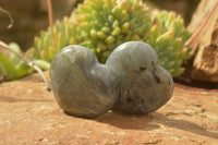 Polished Purple Flash Labradorite Hearts x 6 From Tulear, Madagascar - TopRock