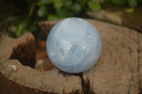 Polished Blue Calcite Spheres x 6 From Ihadilalana, Madagascar