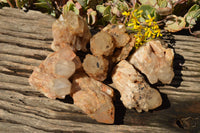 Natural Cascading White Phantom Smokey Quartz Clusters  x 6 From Luena, Congo - TopRock