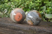 Polished Polychrome Jasper Spheres  x 2 From Mahajanga, Madagascar