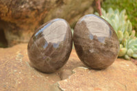 Polished Large Morion Smokey Quartz Eggs x 4 From Madagascar - TopRock