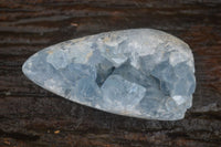 Polished Blue Celestite Standing Free Forms  x 2 From Sakoany, Madagascar - Toprock Gemstones and Minerals 