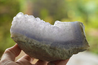 Natural Blue Lace Agate Geode Specimens x 4 From Nsanje, Malawi - TopRock