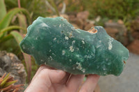 Polished Green Mtorolite / Emerald Chrome Chrysoprase Slices  x 3 From Zimbabwe - TopRock