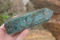 Polished Blue Apatite Points  x 4 From Madagascar - TopRock