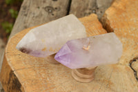 Polished Trio Of Amethyst Window Quartz Points  x 3 From Ankazobe, Madagascar - TopRock