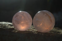 Polished Rare Star Rose Quartz Spheres  x 6 From Ambatondrazaka, Madagascar - Toprock Gemstones and Minerals 