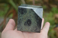 Polished Stromatolite / Kambamba Jasper Cubes (Corners Cut To Stand)  x 3 From Madagascar - TopRock