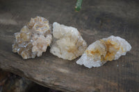 Natural Golden Limonite Quartz Clusters x 24 From Zambia