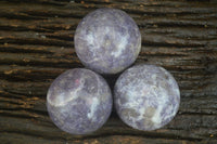 Polished Purple Lepidolite Spheres  x 6 From Ambatondrazaka, Madagascar - Toprock Gemstones and Minerals 