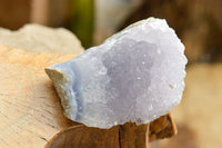 Natural Blue Lace Agate Geode Specimens x 4 From Nsanje, Malawi - TopRock