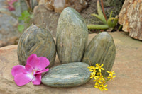 Polished Green Fuchsite Quartz Standing Free Forms  x 4 From Madagascar - TopRock