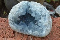 Natural Classic Blue Celestite Geode With Semi Optic Crystals  x 1 From Madagascar - TopRock