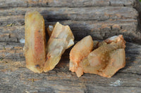 Natural Golden Limonite Fairy Spirit Quartz Finger Clusters x 35 From Boekenhouthoek, South Africa - TopRock