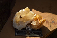 Natural Golden Limonite / Lemonite Quartz Clusters  x 12 From Solwezi, Zambia - TopRock