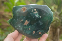 Polished Green Mtorolite / Emerald Chrome Chrysoprase Slices  x 3 From Zimbabwe - TopRock