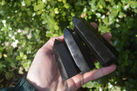 Polished Black Basalt Points  x 12 From Antsirabe, Madagascar