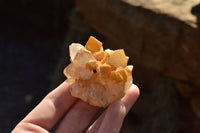 Natural Golden Limonite / Lemonite Quartz Clusters  x 12 From Solwezi, Zambia - TopRock