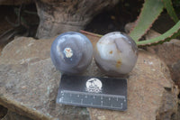 Polished Mixed Agate Spheres  x 6 From Madagascar