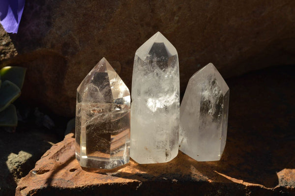 Polished Clear Quartz Crystal Points x 24 From Madagascar - TopRock