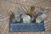 Polished Wispy Phantom Smokey Quartz Points x 35 From Madagascar