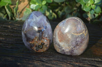 Polished Dream Amethyst Standing Free Forms x 4 From Madagascar