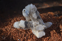 Natural Drusy Quartz Coated Calcite Crystal Specimens  x 6 From Alberts Mountain, Lesotho - Toprock Gemstones and Minerals 