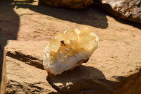 Natural Golden Limonite / Lemonite Quartz Clusters  x 12 From Solwezi, Zambia - TopRock