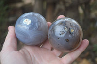 Polished Mixed Agate Spheres  x 6 From Madagascar