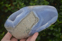 Polished Blue Lace Agate Standing Free Form  x 1 From Nsanje, Malawi - Toprock Gemstones and Minerals 