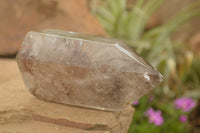 Polished Large Smokey Window Quartz Crystals  x 2 From Akansobe, Madagascar - TopRock