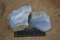 Natural Blue Lace Agate Geode Specimens  x 12 From Nsanje, Malawi - Toprock Gemstones and Minerals 