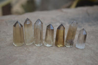 Polished Wispy Phantom Smokey Quartz Points x 35 From Madagascar