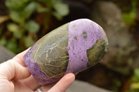 Polished Purple Stichtite & Green Serpentine Standing Free Forms  x 3 From Barberton, South Africa - TopRock