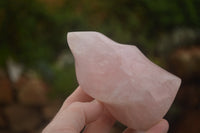 Polished Gemmy Pink Rose Quartz Flames  x 2 From Ambatondrazaka, Madagascar - TopRock