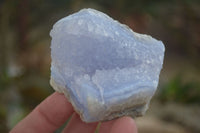 Natural Blue Lace Agate Geode Specimens  x 12 From Nsanje, Malawi - Toprock Gemstones and Minerals 