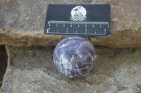 Polished Purple Lepidolite Spheres  x 6 From Madagascar