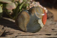 Polished Polychrome Jasper Hearts  x 6 From Mahajanga, Madagascar