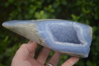 Polished Blue Lace Agate Standing Free Form  x 1 From Nsanje, Malawi - Toprock Gemstones and Minerals 