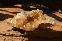 Natural Golden Limonite / Lemonite Quartz Clusters  x 12 From Solwezi, Zambia - TopRock