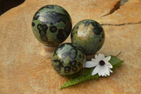 Polished Stromatolite / Kambaba Jasper Spheres x 3 From Madagascar - TopRock