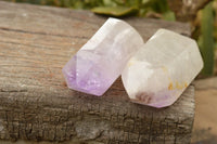 Polished Trio Of Amethyst Window Quartz Points  x 3 From Ankazobe, Madagascar - TopRock