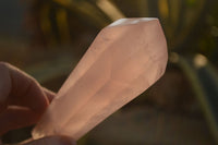 Polished Gemmy Double Terminated Rose Quartz Points x 4 From Ambatondrazaka, Madagascar