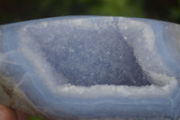 Polished Blue Lace Agate Standing Free Form  x 1 From Nsanje, Malawi - Toprock Gemstones and Minerals 